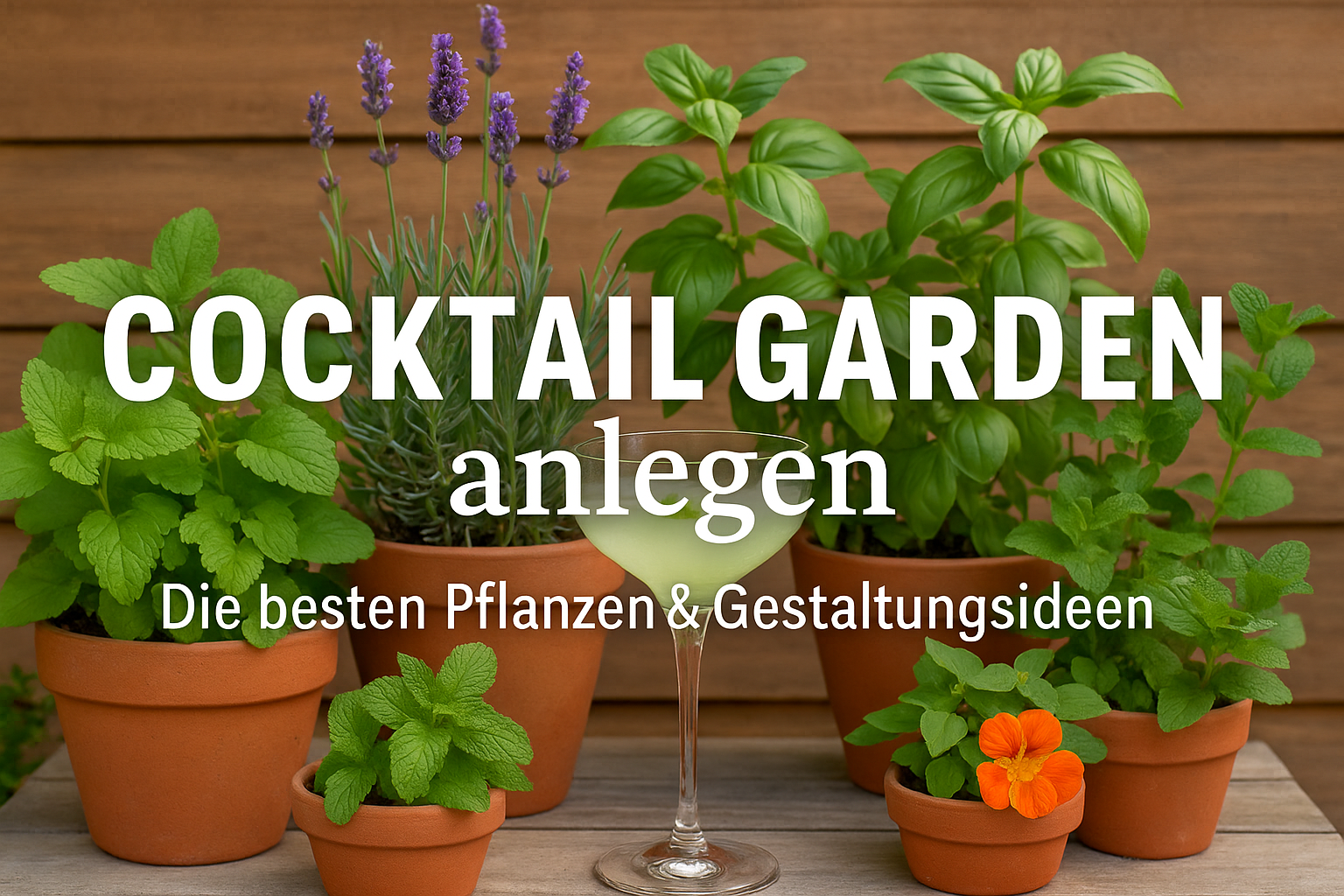 Cocktail Garden: Mit frischen Kräutern und essbaren Blüten eine grüne Oase für Drinks gestalten.